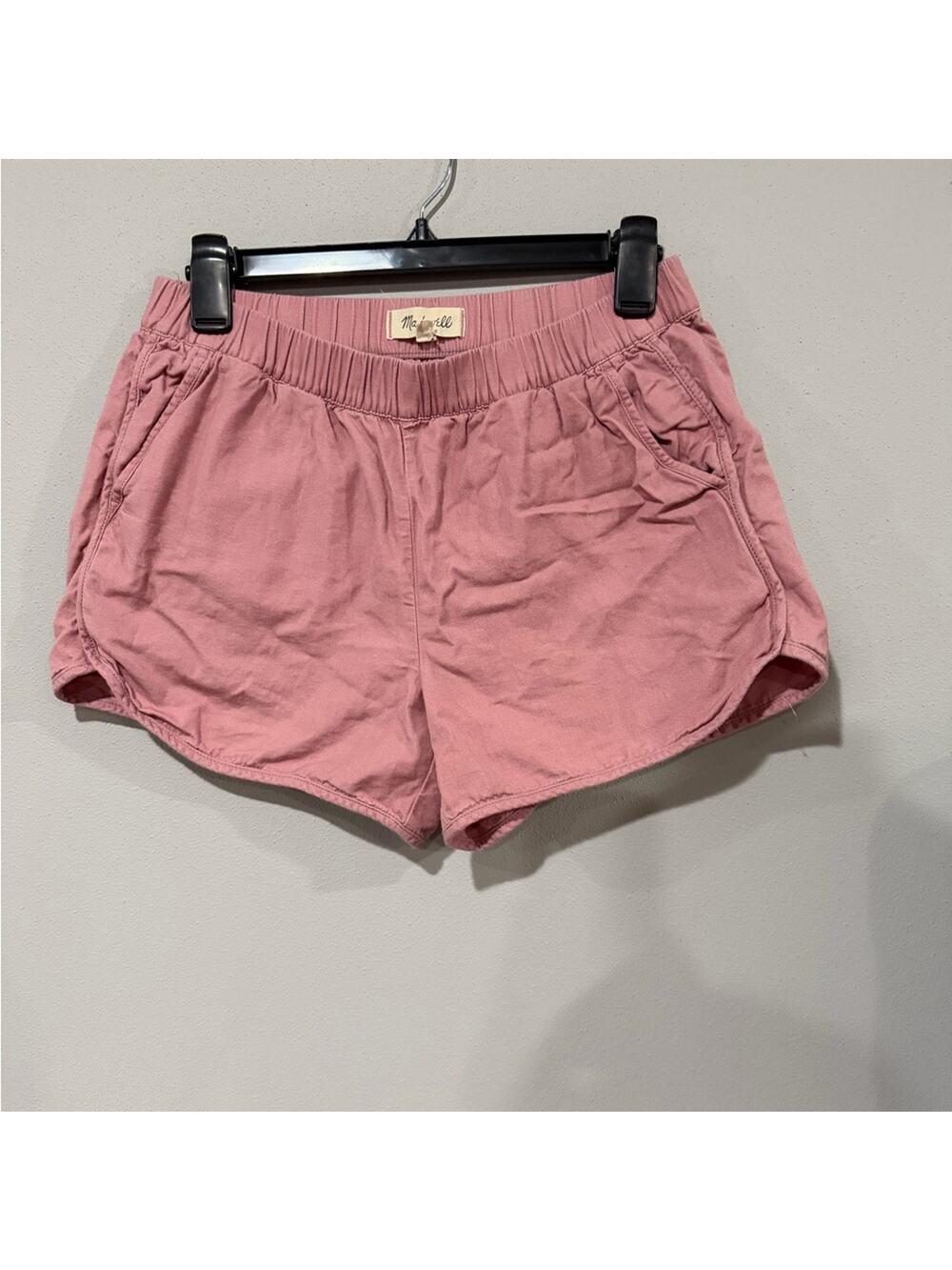 Madewell Pull-On Track Shorts in Dusty Rose - Size Small